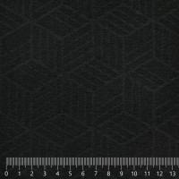 Жаккард «Геометрия» на поролоне (черный, ширина 1,5 м., толщина 4 мм.) клеевое триплирование