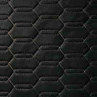 Замша искусственная стёганая «intipi» Lamborghini (чёрный/бежевый, ширина 1.35 м, толщина 5.9 мм)
