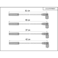 Высоковольтные провода «Cargen LPG» для ВАЗ 2108-2115 1.5 L (8V, инжектор)