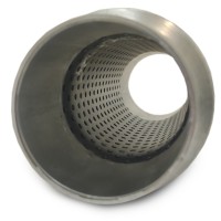 Резонатор «TURBOINOX» спортивный прямоточный Ø57*102*300 (100% нержавеющая сталь)