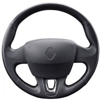 Оплетка на руль из «Premium» экокожи Renault Kangoo ll 2013-2020 г.в. (черная)